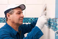 Water damage repair stock photo